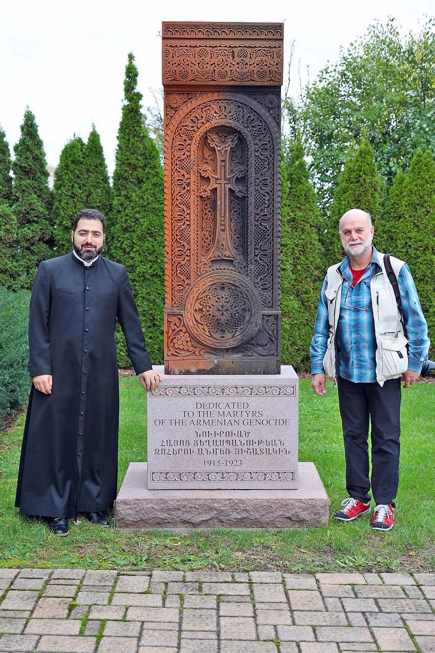 Fr. Guregh Hambardzumyan with Hrair Khatcherian