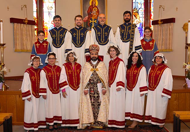 Fr. Guregh with St. John Armenian Church Choir and Altar servers